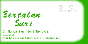 bertalan suri business card